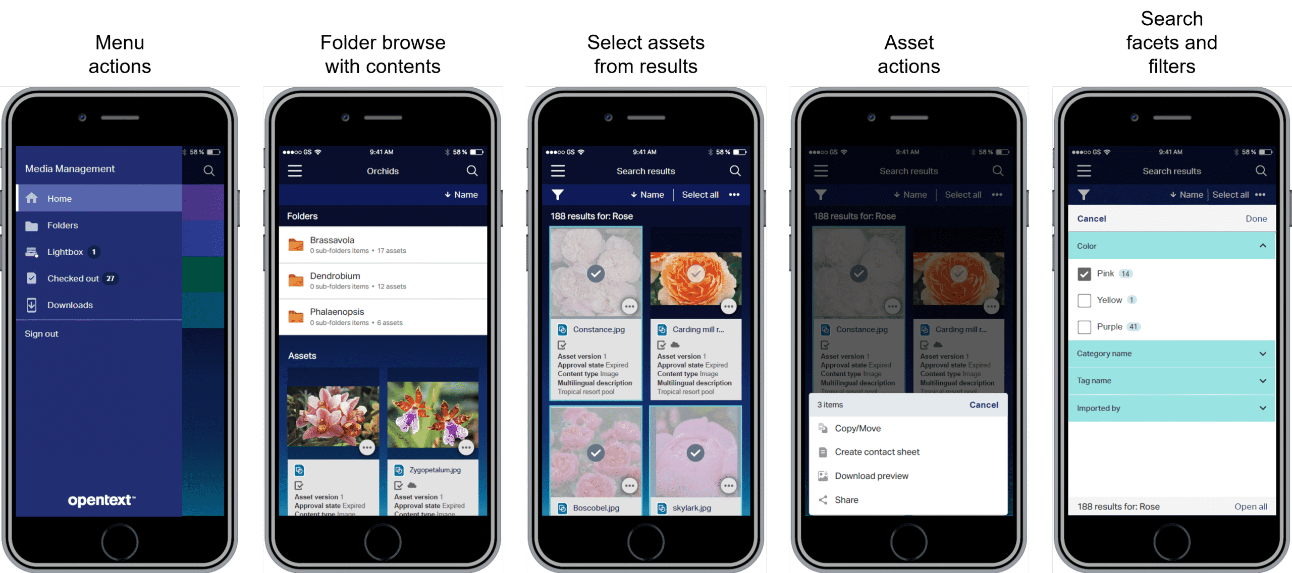 OpenText Media Management mobile user experience
