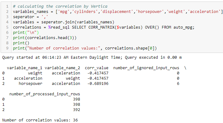 Calculating the Correlation