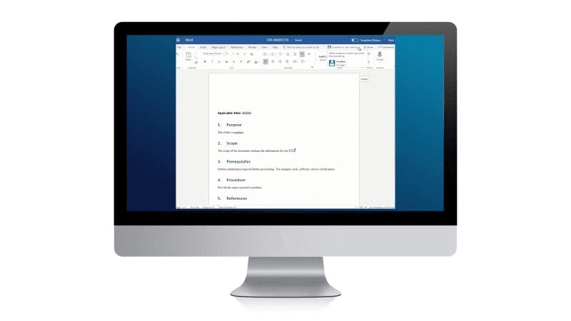 Users co-author and edit documents in real time. 
