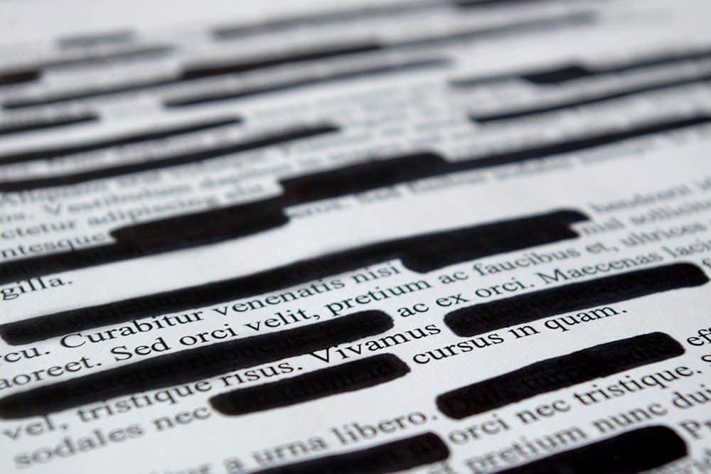 Death, taxes and redaction blunders