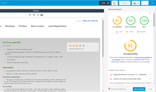 Screen shot shows the automated web accessibility compliance, SEO and quality checker powered by Google Lighthouse. 