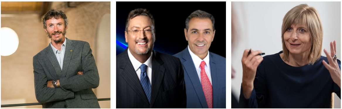 headshots of Dr Steven Boyes, Mark Barrenechea, Muhi Majzoub, and Waltraud Glaser