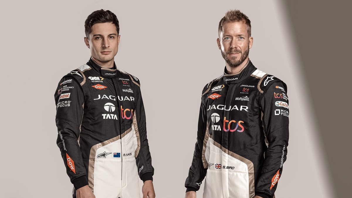 Jaguar TCS Racing drivers Mitch Evans and Sam Bird
