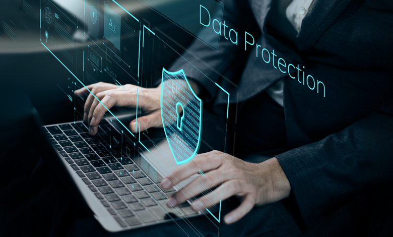 This is an image of a hands on a keyboard conducting eDiscovery.