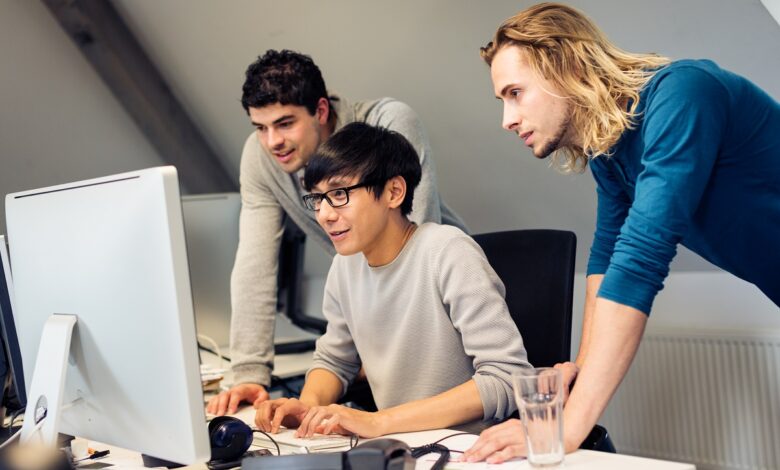 Developers working on mainframe applications