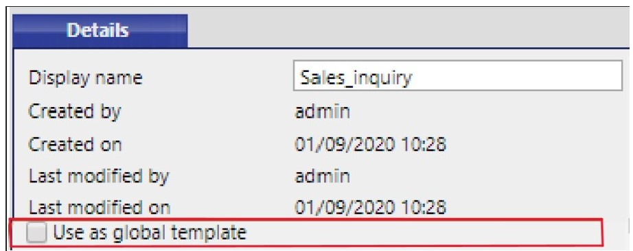 Screen image of Details page within MindServer Admin.