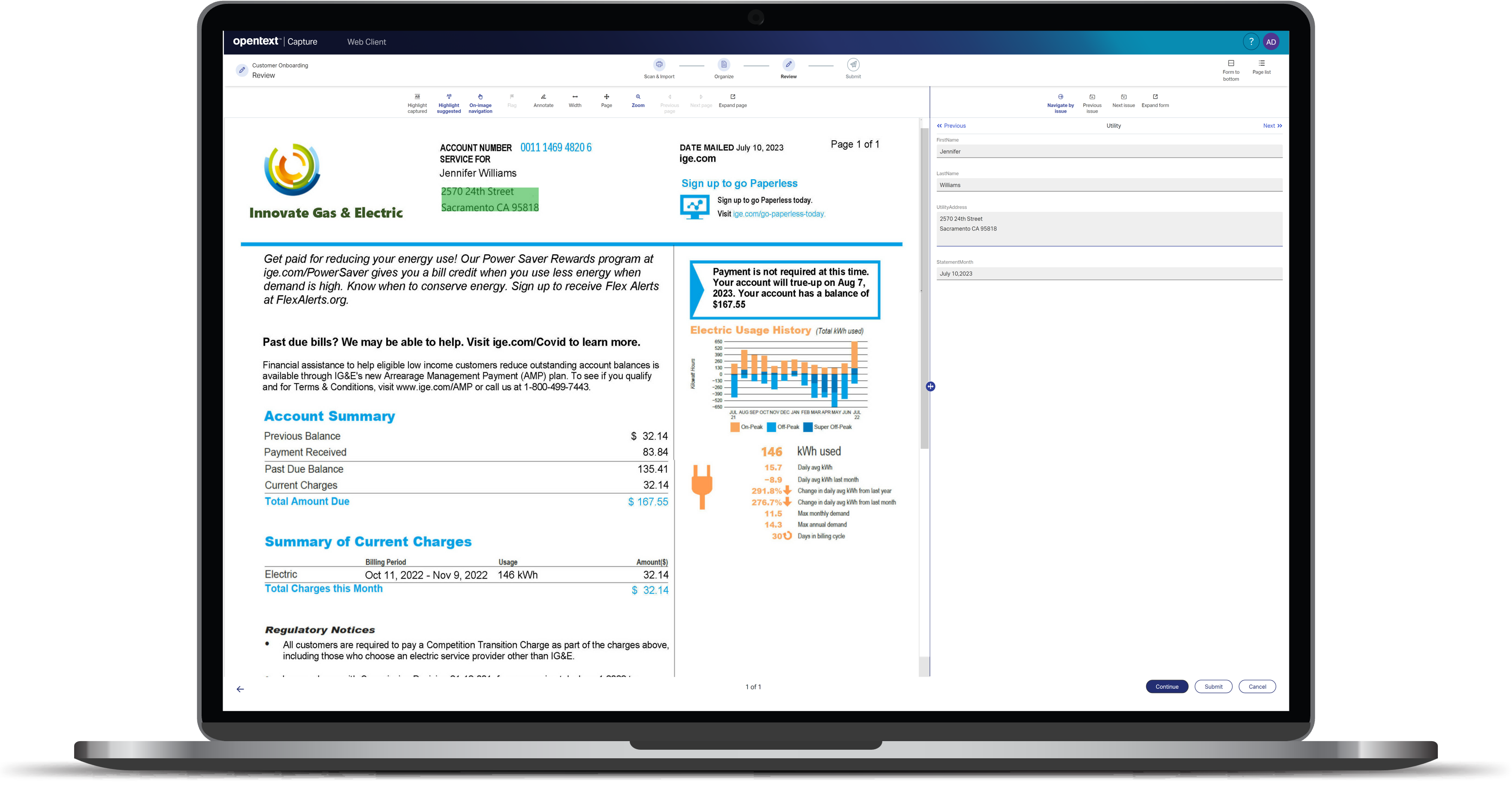 OpenText Capture new web UI