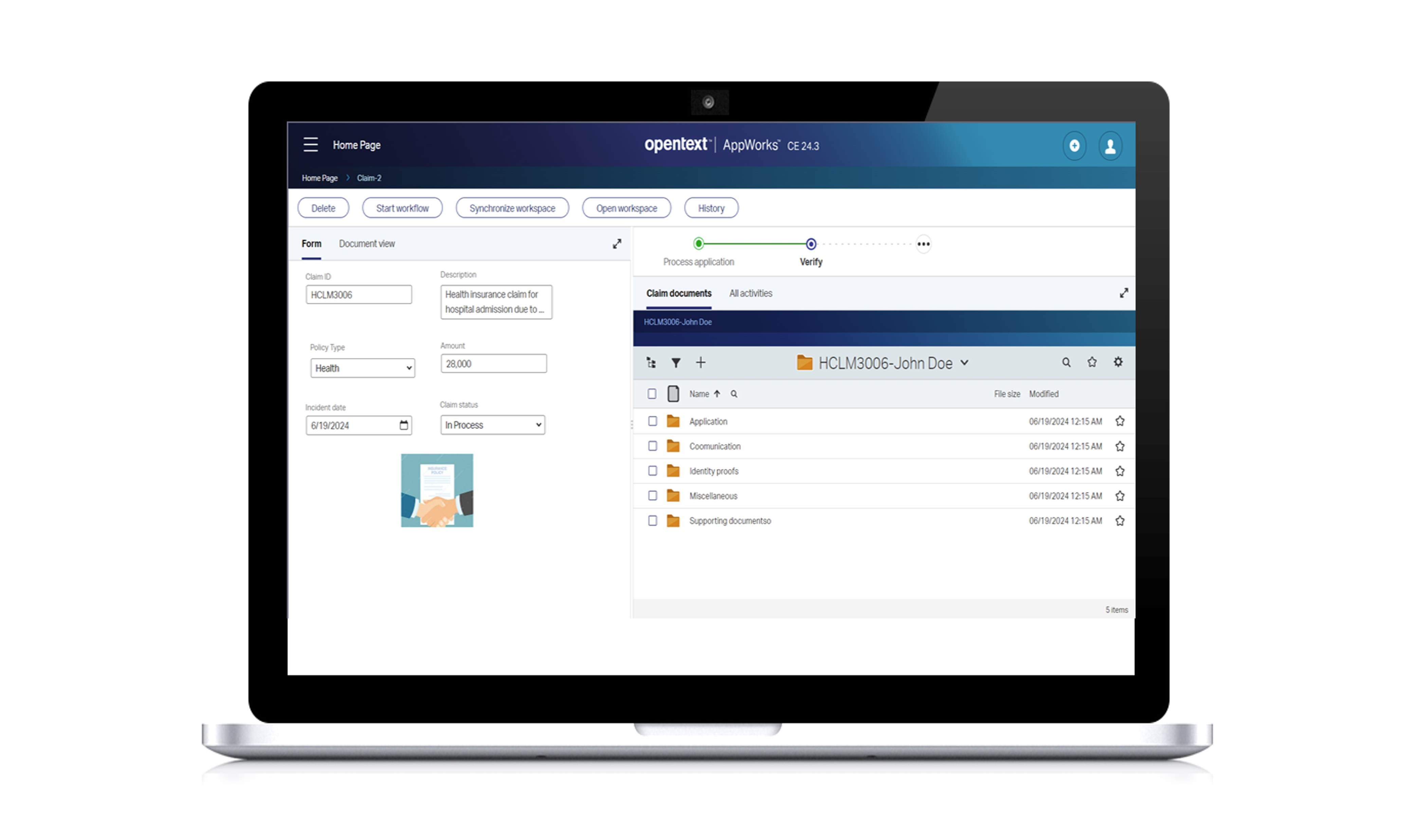 Access Core Content’s workspace within AppWorks