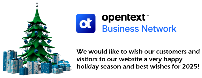 This is a red banner with the words "We would like to wish our customers and visitors to our website a very happy holiday season and best of luck for 2025!" written on it.