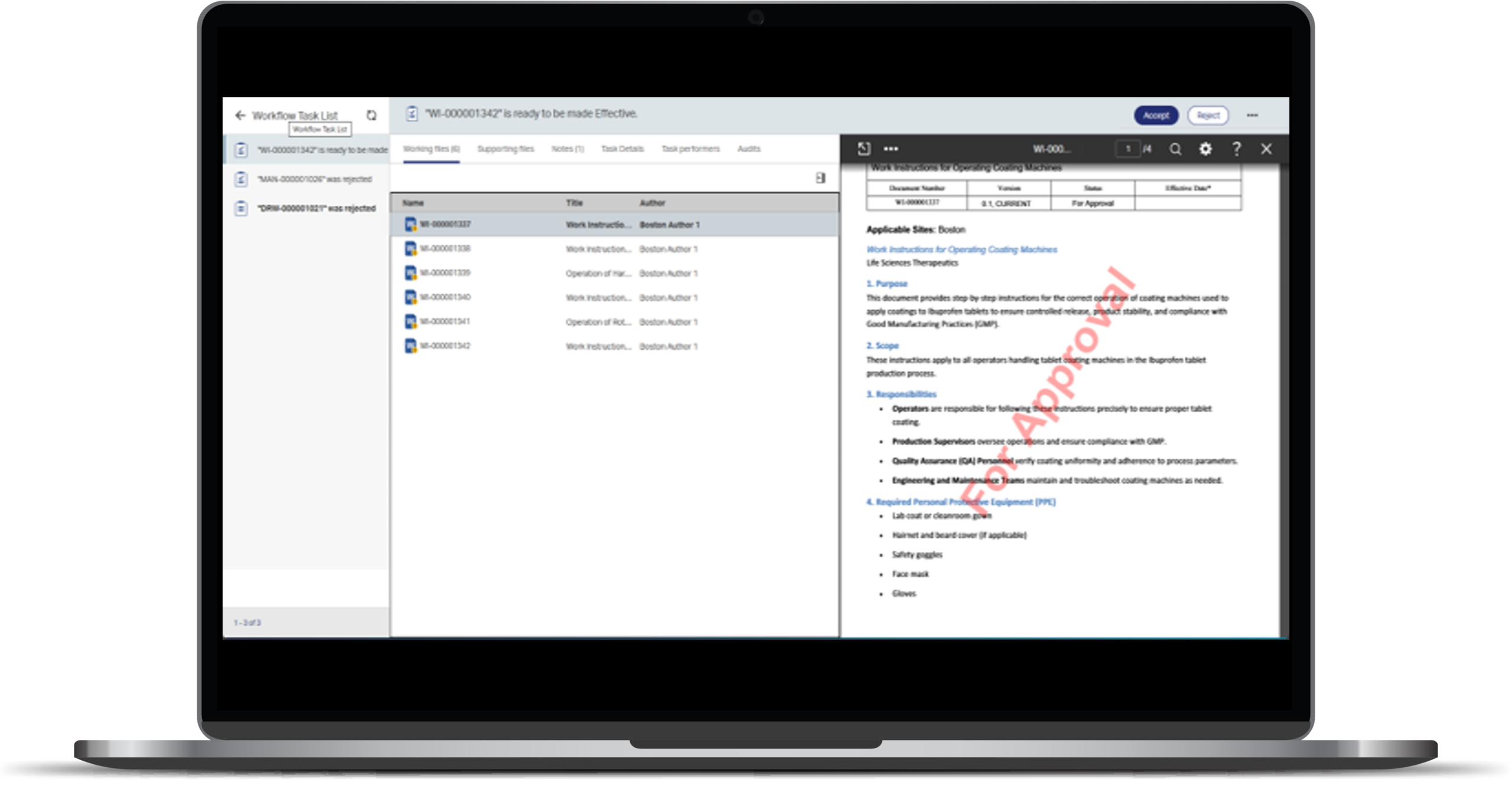Screenshot of the new task-focused user experience