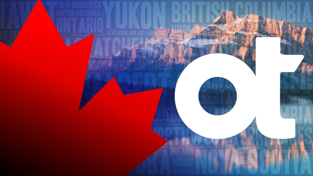 Image of Canadian flag and OT logo