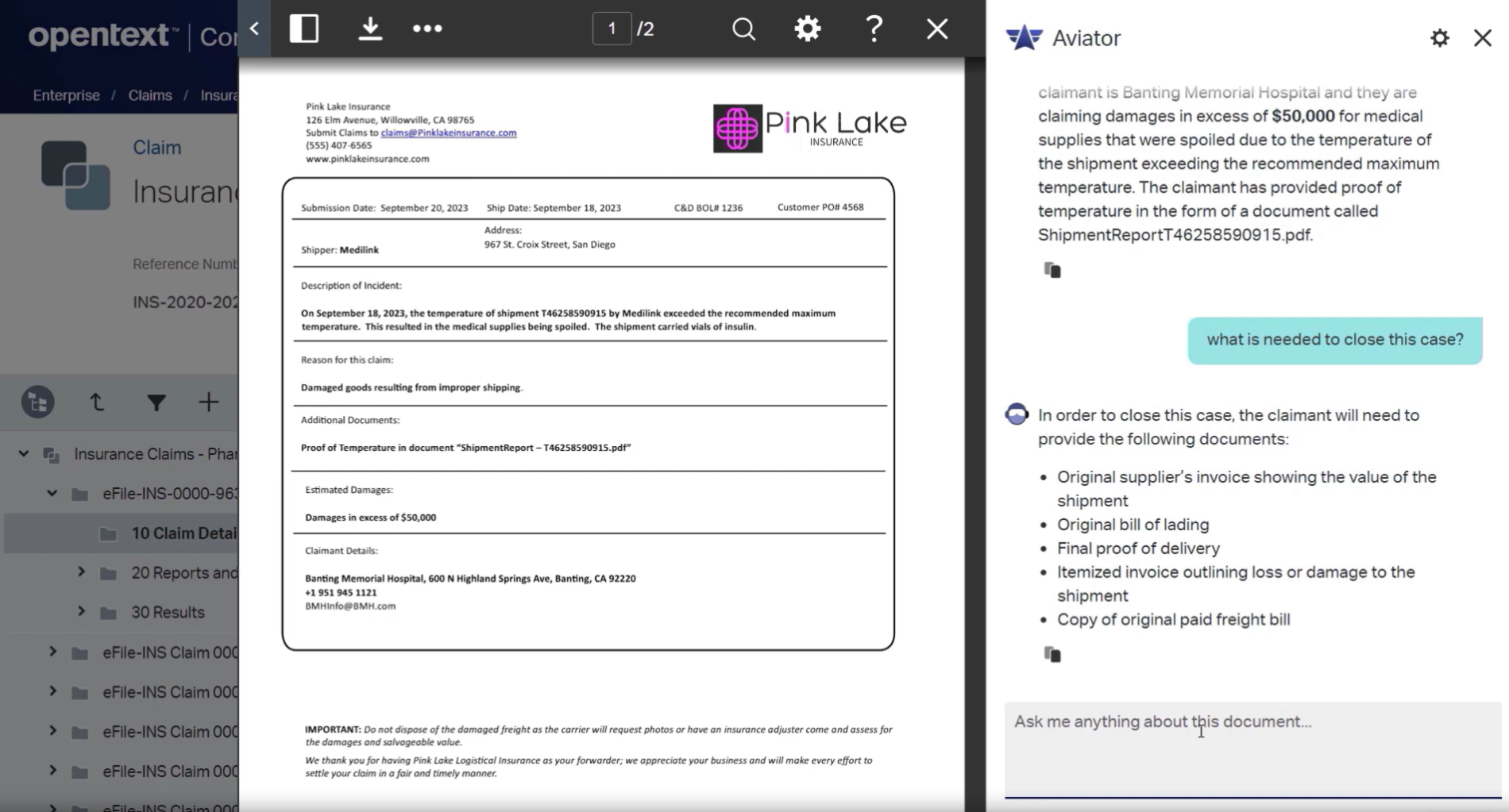 See how generative AI capabilities help summarize and complete an insurance claim