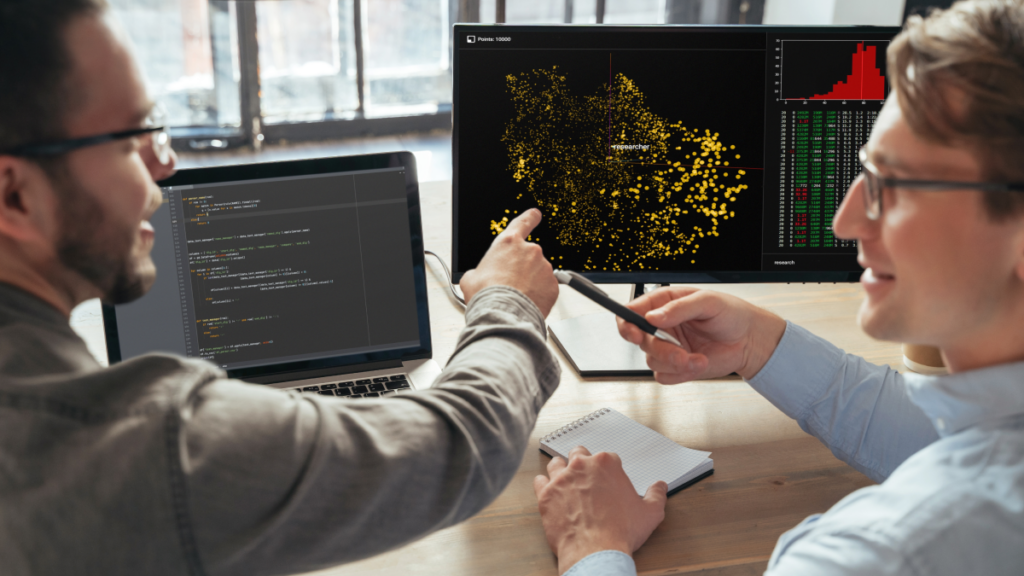 This is an image of 2 threat hunters responding to possible insider threats.