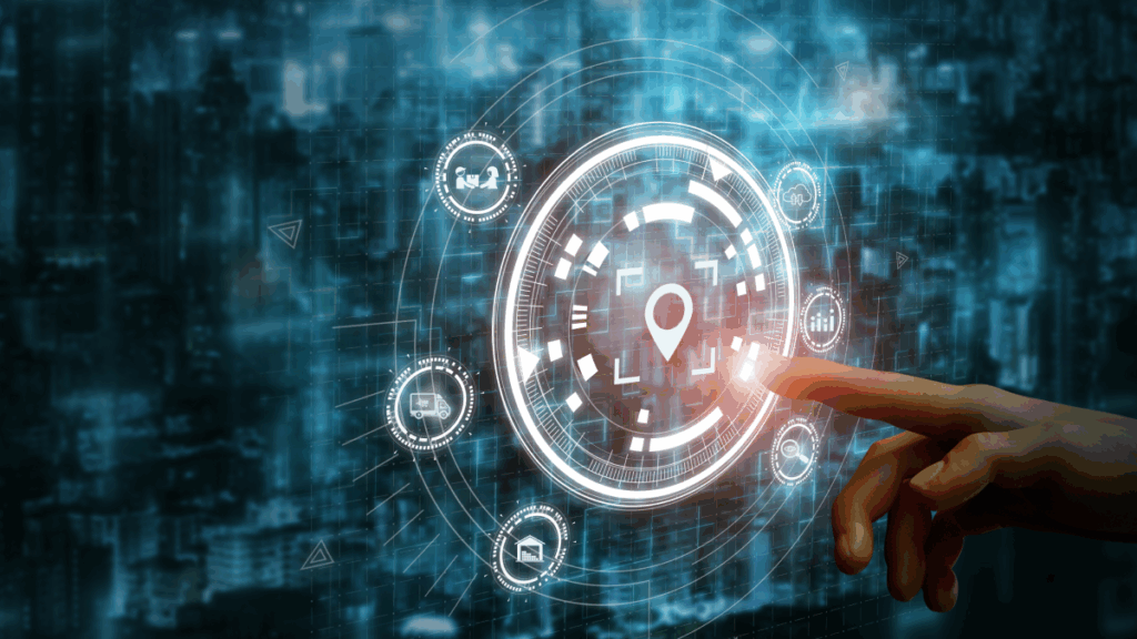 icons representing a digital supply chain