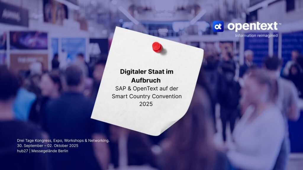 OpenText als Katalysator – Dokumente im Kontext. Die Besonderheit von OpenText liegt darin, dass die Plattform Inhalte dort verfügbar macht, wo Prozesse ablaufen.