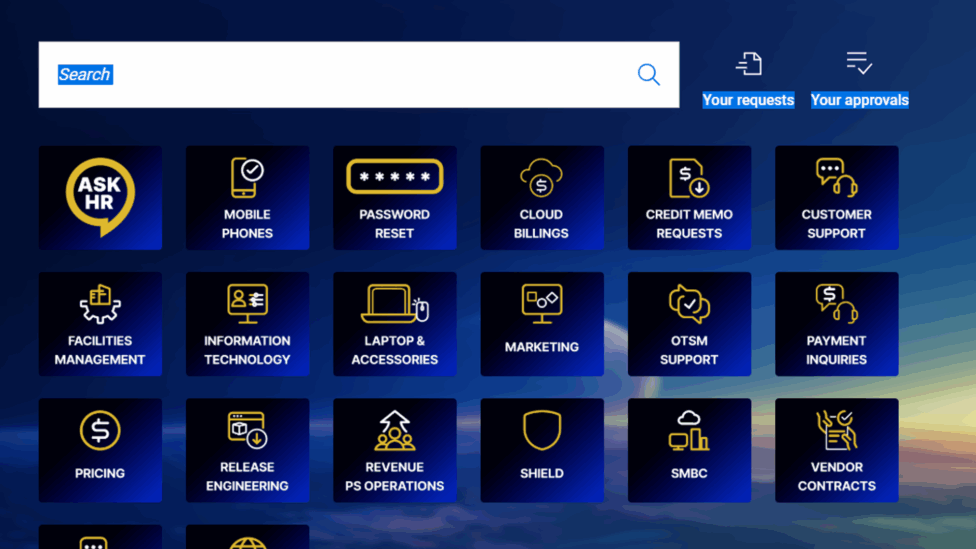 OpenText Service Management service portal